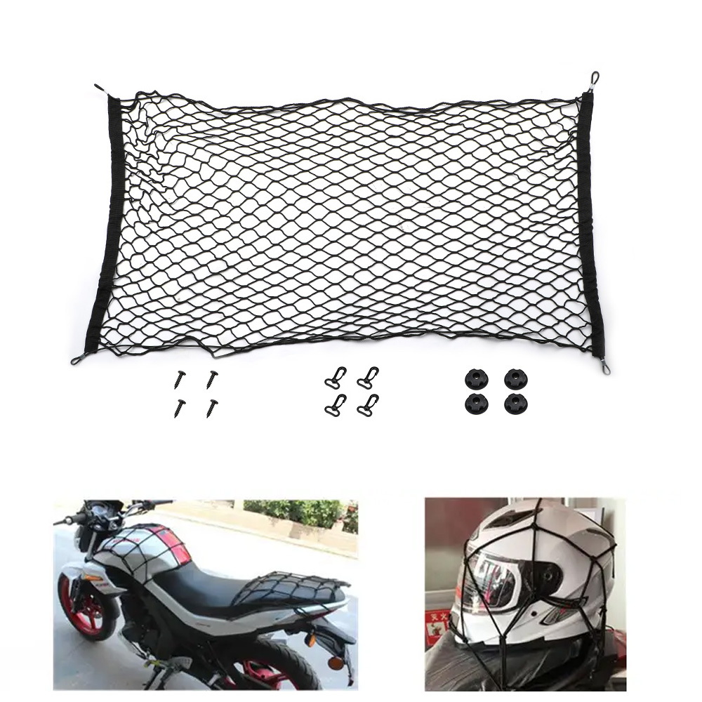 Car Cargo Net Trunk - Universal 90x40cm/110x50cm Motorcycle Storage Net Bag