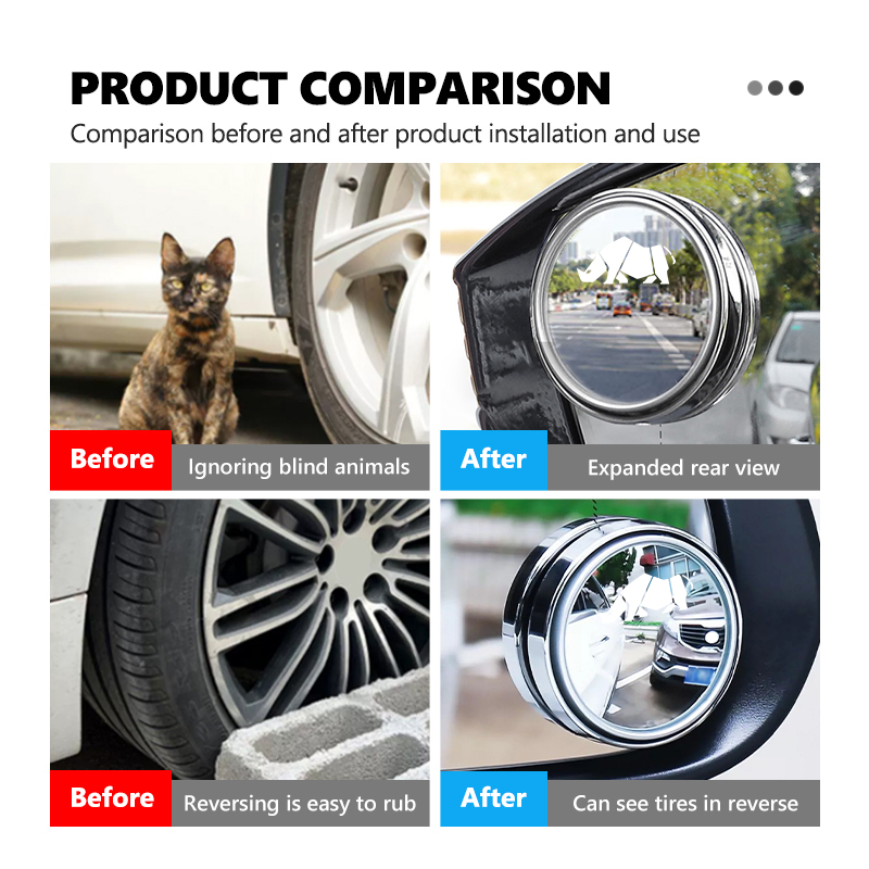 Car Rearview Mirror Small Circ - Car Blind Spot Mirror 评论和价格