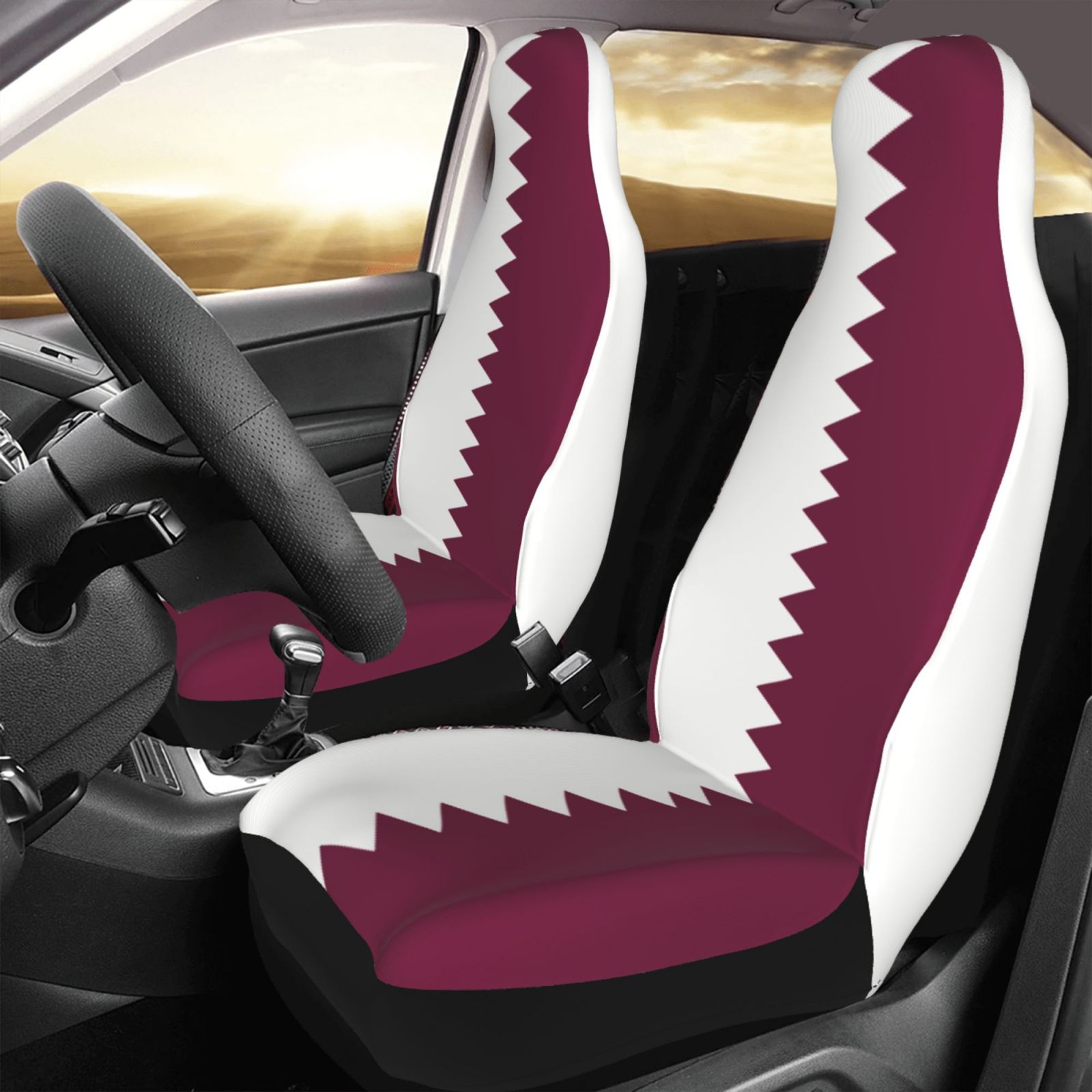 Qatar Flag Printed Patriotic-t - Car Accessories Qatar 评论和价格