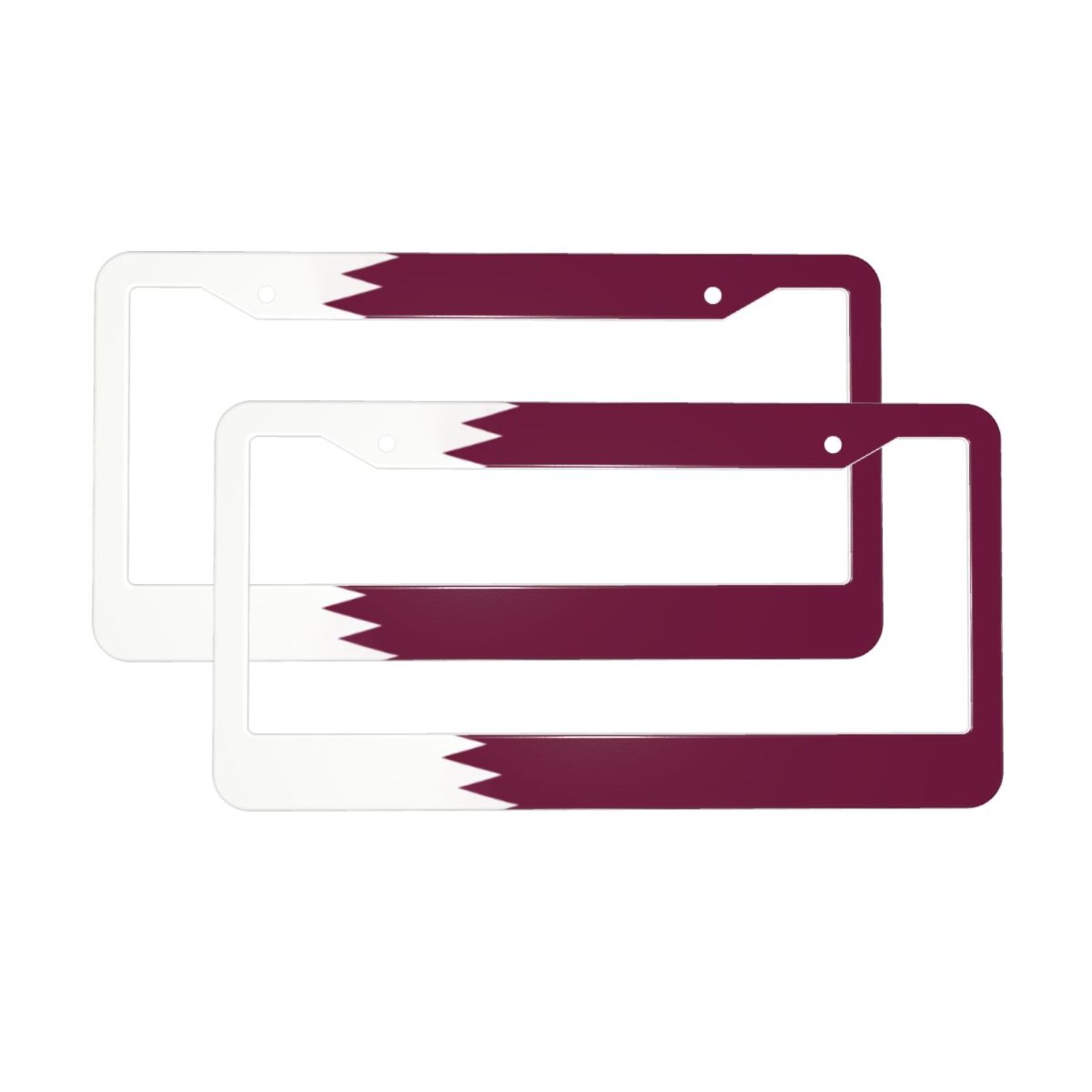 Flag of Qatar Pattern License  - Car Accessories Qatar 评论和价格