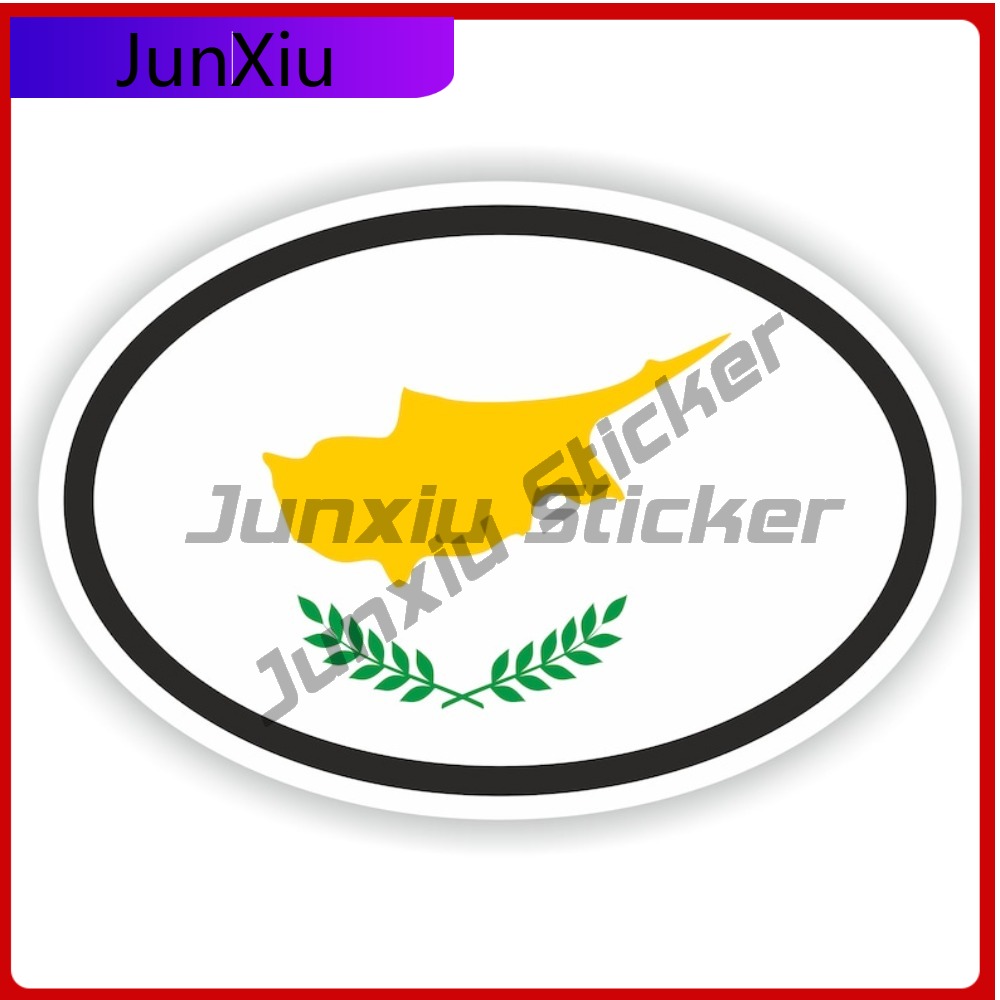 Cyprus Flag Oval Sticker Water - Car Accessories Cyprus 评论和价格