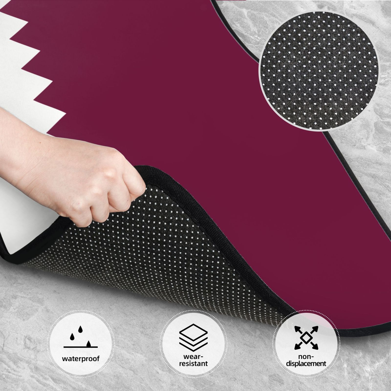 Flag of Qatar Pattern Car Floo - Car Accessories Qatar 评论和价格